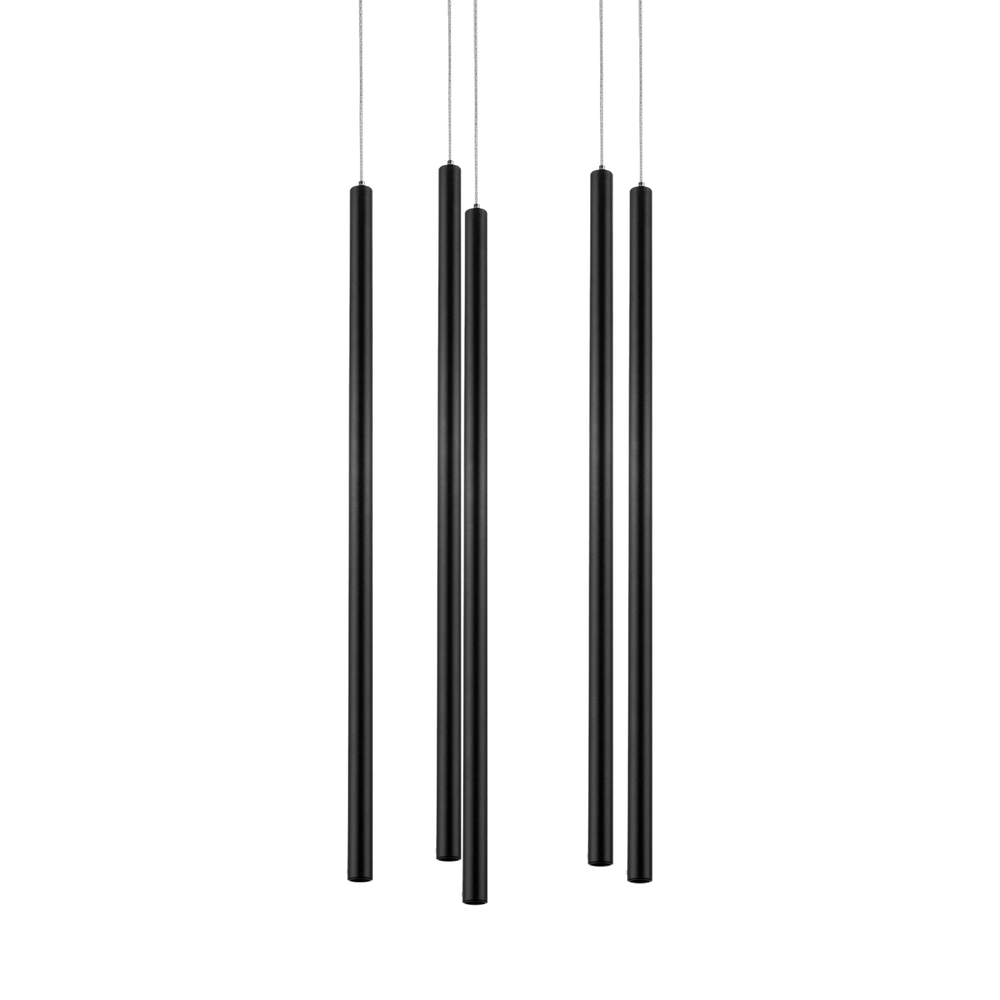 L5T747337 Люстра TUBO LED 25W 1500LM 25G ЧЕРНЫЙ 3000K (574727+747337 (5шт)