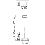 738073 Люстра ACRILE 7W LED 578LM 120G ЗОЛОТО 3000K