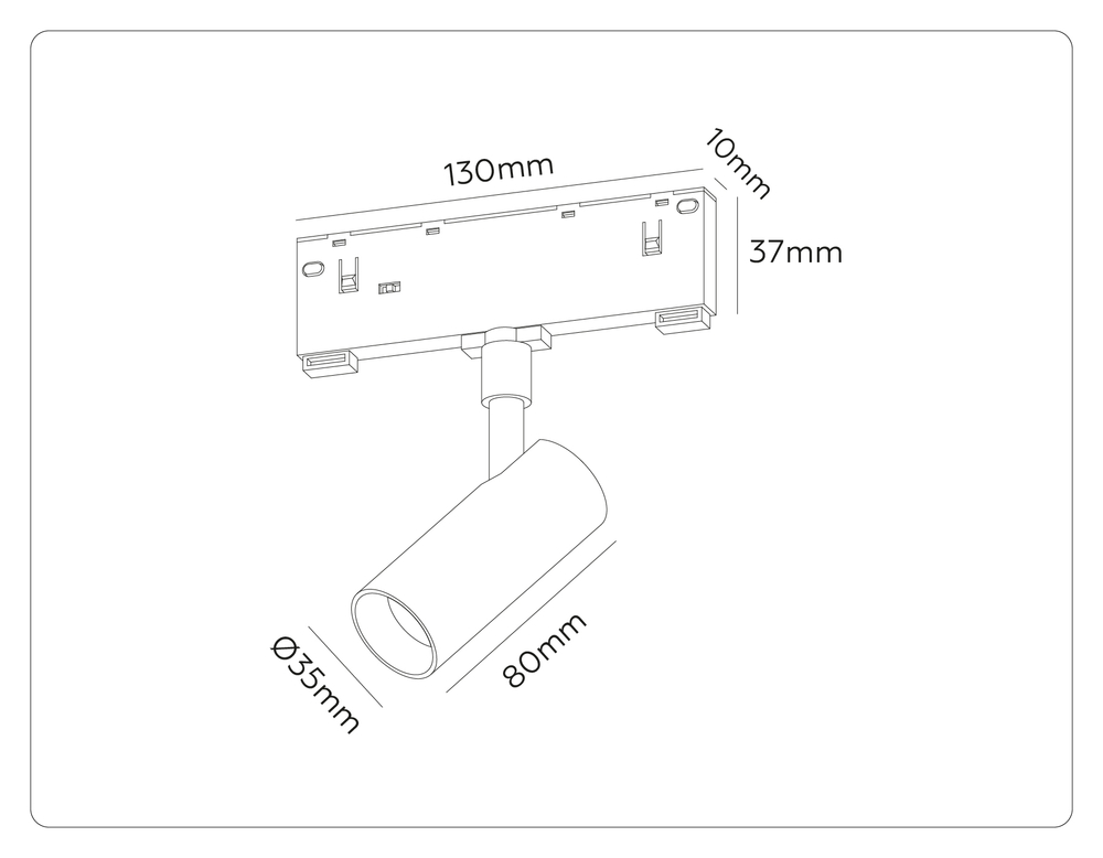 GL2300 WH белый IP20 6W 3CCT 3000-6000K 48V 24° D35*80