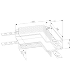 Slim Magnetic Коннектор угловой внутренний для встраиваемого шинопровода под ГКЛ 12,5мм черный 85211/00 85211/00