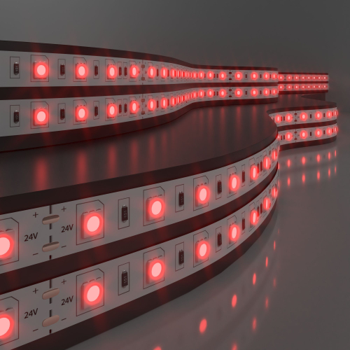 Купить Светодиодная лента 24 В 14,4 Вт/м 60 Led/м 5050 IP20, красный, 5 м Лента светодиодная 24V 14,4W 60Led 5050 IP20 красный, 5м