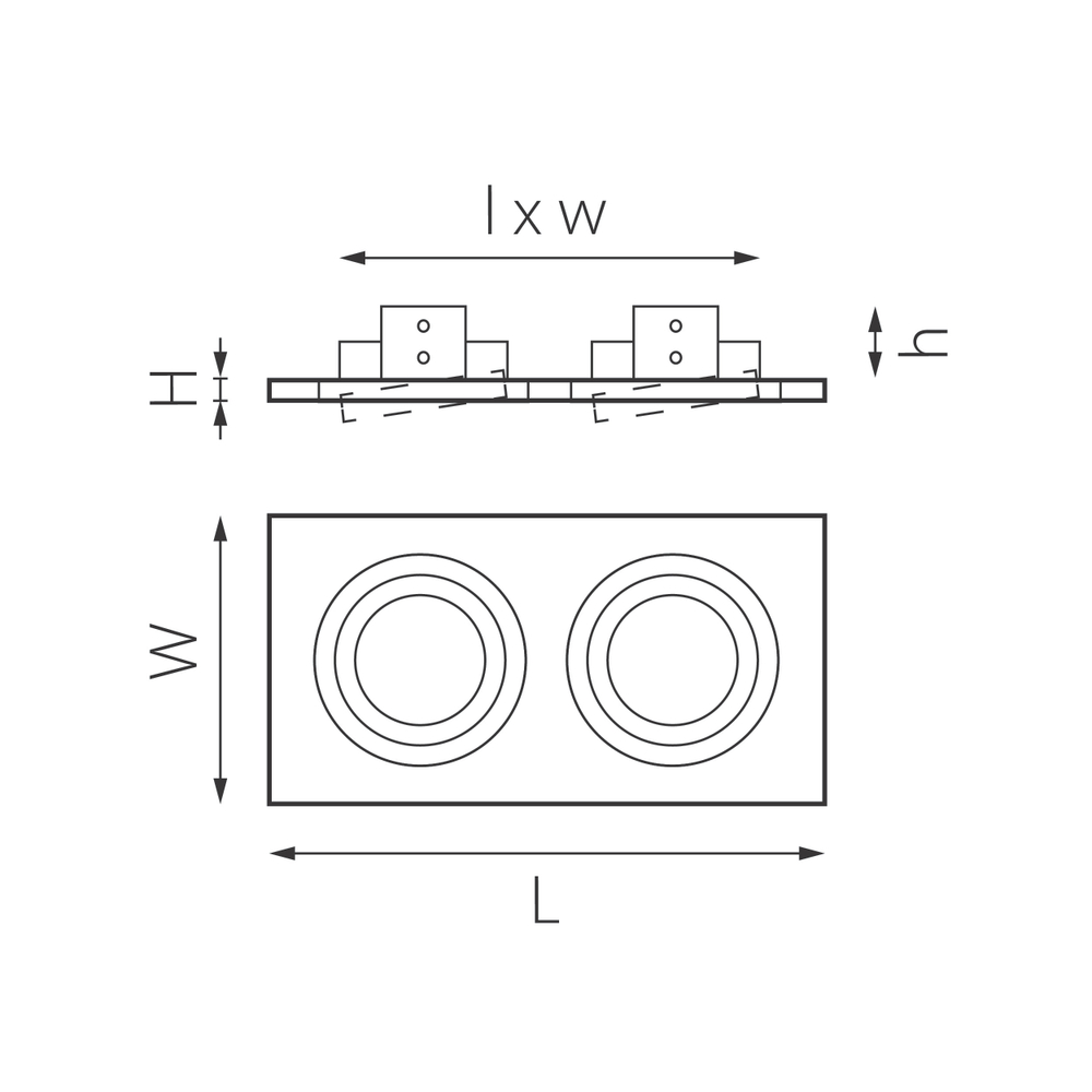 i5270606 Светильник INTERO 16 Double QUADRO (217527+217606+217606)
