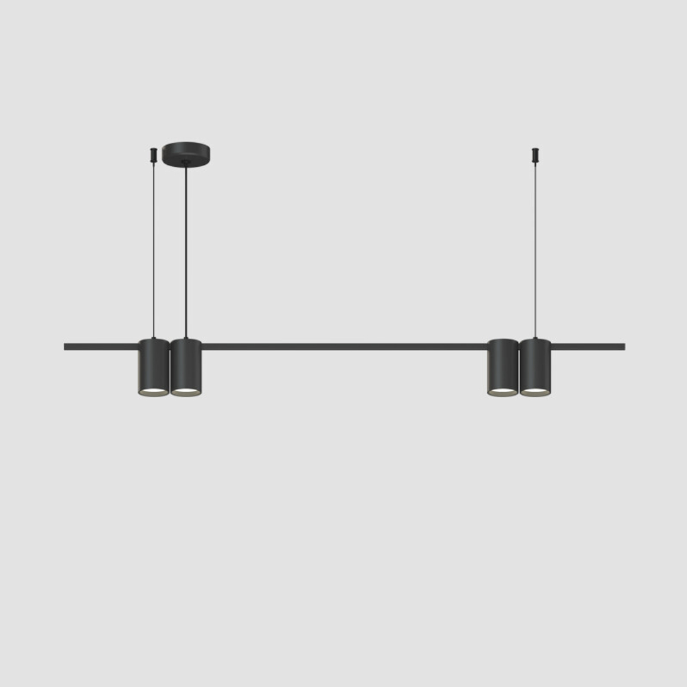 DK4061-BK Подвесной светильник ORBIT, IP20, 4xGU10 LED до 15 Вт, черный матовый, алюминий