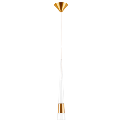 Купить 757013 Люстра CONE LED 5W 280LM ЗОЛОТО/БЕЛЫЙ/ПРОЗРАЧНЫЙ 3000K