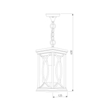 Подвесной уличный светильник Spica H черное золото IP33 GL 1026H