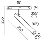 Трековый светильник Technical TR141-2-6W3K-M-B