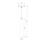 Slim Magnetic P01 Трековый светильник 6W 4200K черный 85014/01 85014/01