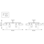 LR7283648641 Люстра RULLO 8х50W GU10 ЧЕРНЫЙ/БЕЛЫЙ (571728+214436-4+214486-4+202431-8)