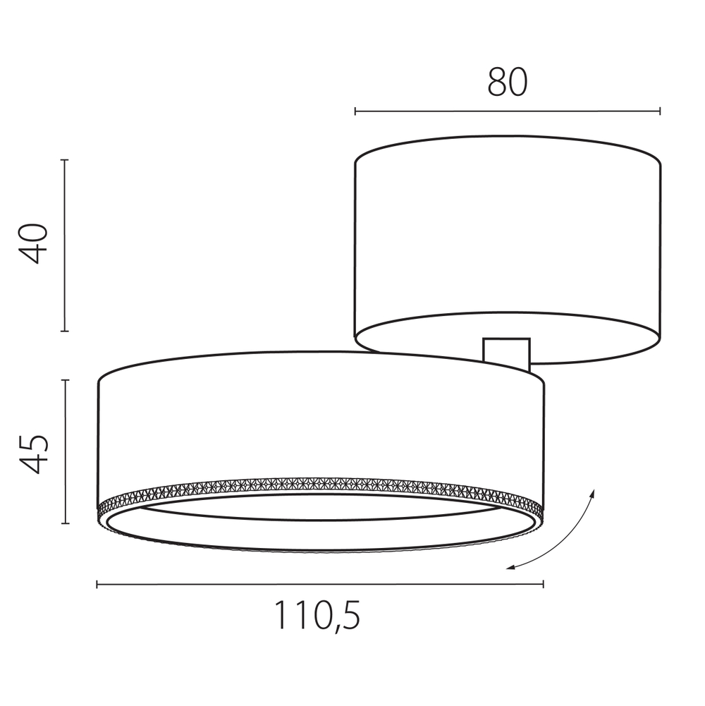 A5646SO Светильник ALTA PRO накладной LED 30W 3510LM 36G БЕЛЫЙ 4000K с накл. чашей (215646 + 215016 + 215010-30)