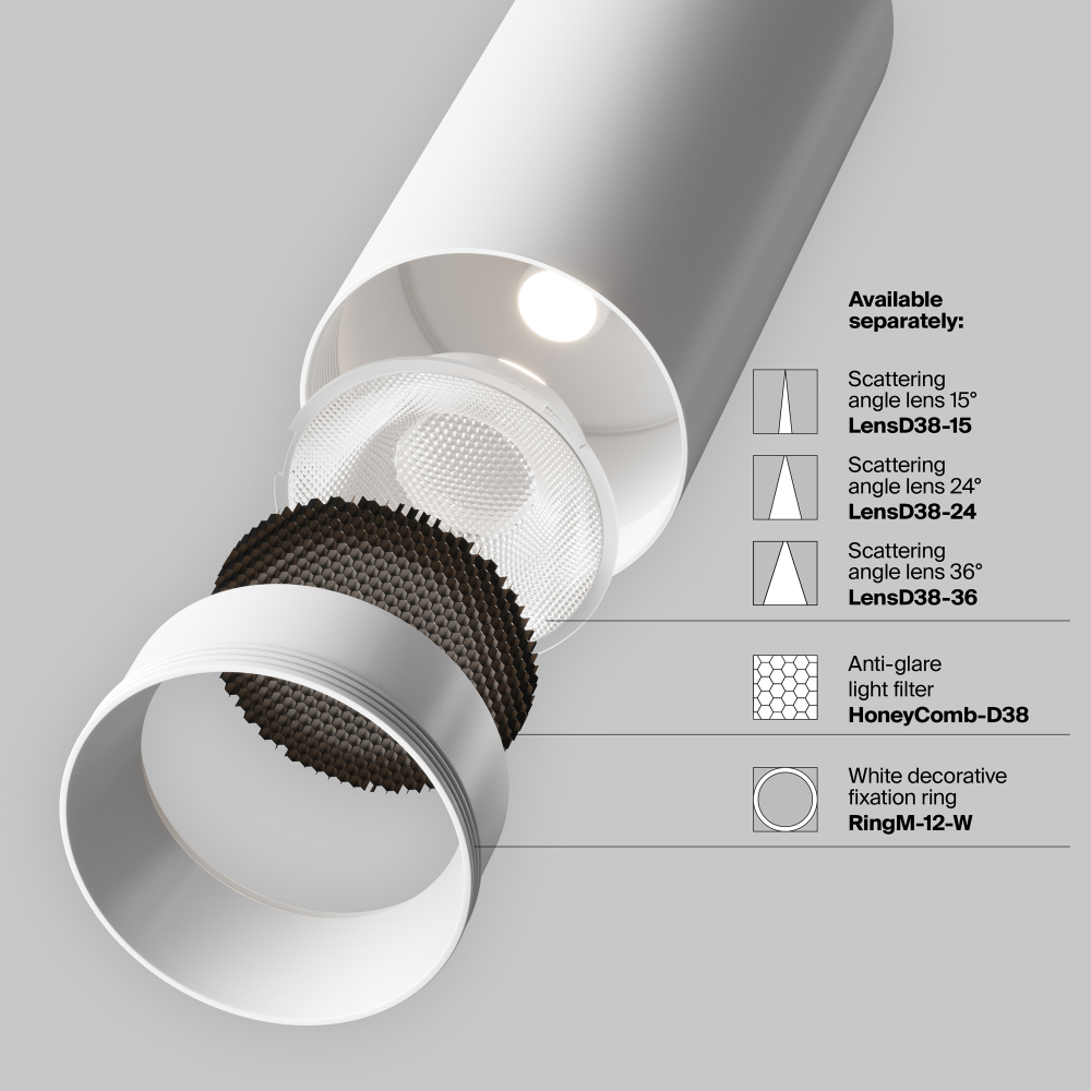 Трековый светильник Technical TR021-1-12W3K-W-W