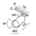 Трековый светильник Technical TR032-2-20W3K-S-W