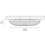 225530 Светильник настенно-потолочный ARCO III LED 48W 1630-3410LM G БЕЛЫЙ 2700/4200/6400K