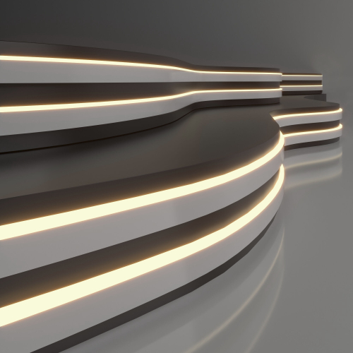 Купить Светодиодный гибкий неон 24 В 10 Вт/м 120 Led/м 2835 IP65, теплый белый 3300K, 5м 24V 10W 120Led 2835 IP65