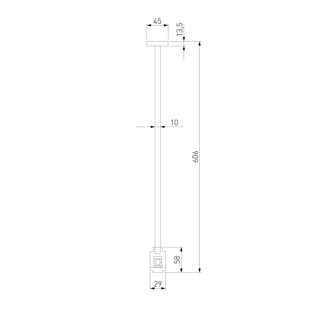 Esthetic Magnetic Декоративная стойка с вводом питания 606 мм 85148/00