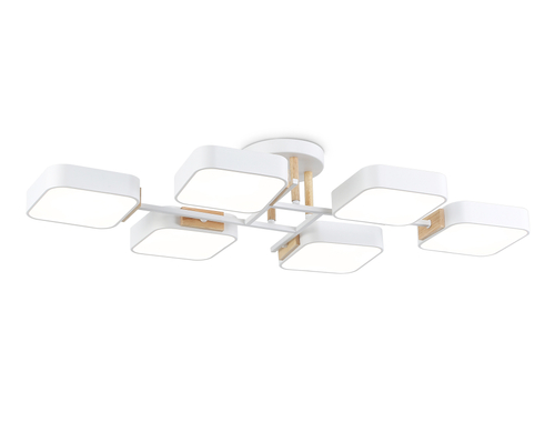 Купить FL4886/6 WH/WD белый/дерево 108W 3000-6000K 850*430*140 (без ПДУ)