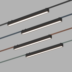 DK5676-BK Cветильник для трека-ремня Belty Smart, серия Linear, со светодиодом, L642*W40*H45мм, 48V DC, 24W, RA90, 120°, 2700-6500K, IP20, черный, алюминий