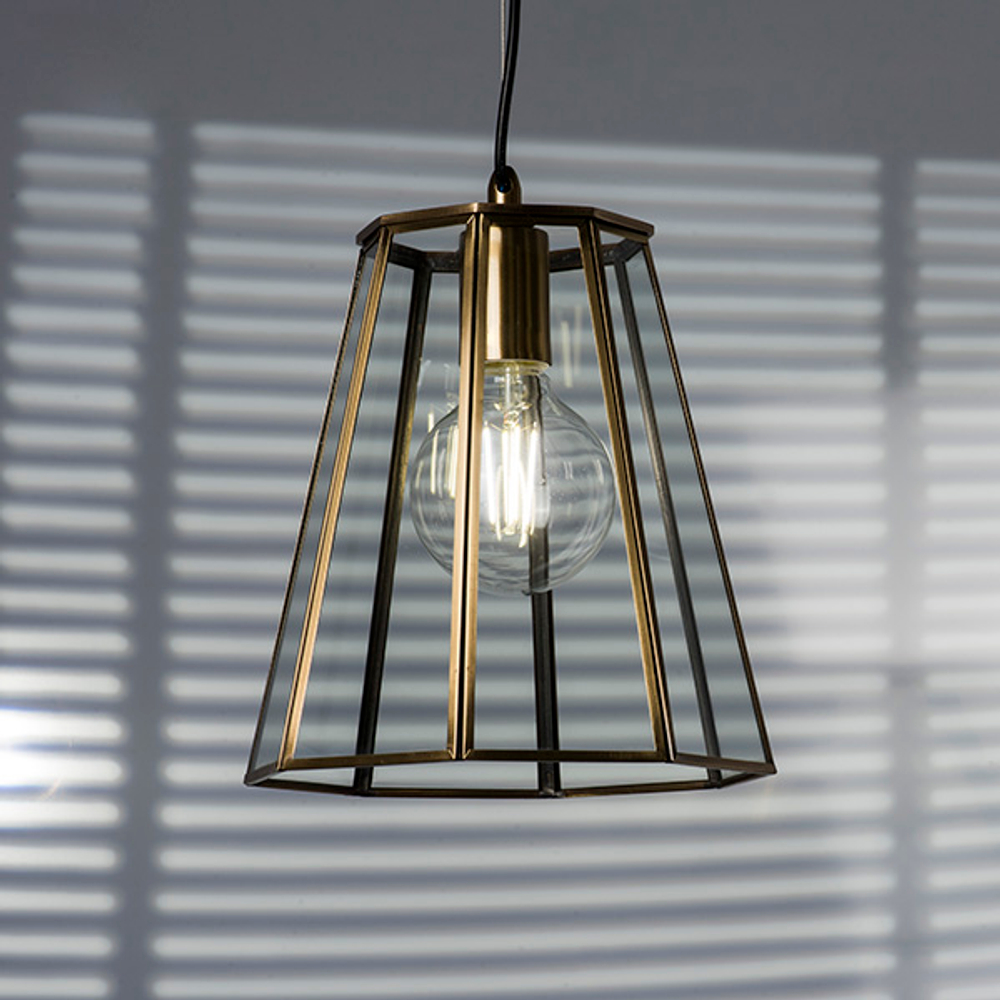 798121 Люстра GENNI 1х40W E27 ЛАТУНЬ/ПРОЗРАЧНЫЙ