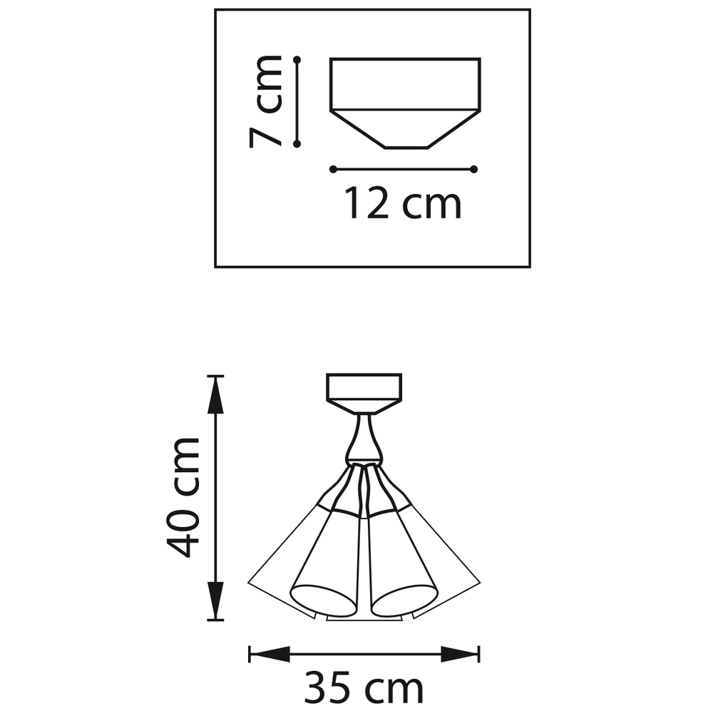 757070 Люстра CONE 7х10W (led) E14 КОФЕЙНЫЙ/БЕЛЫЙ