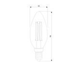 Филаментная светодиодная лампа "Свеча" С35 7W 4200K E14 (C35 прозрачный) BLE1412