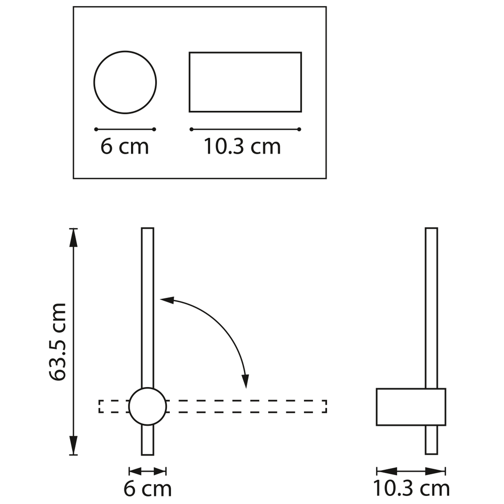 748533 Бра TUBO LED 15W 1200LM 80G ЗОЛОТО 3000K