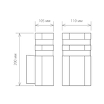 Настенный уличный светильник 1444 Techno  черный IP54 1444 Techno черный