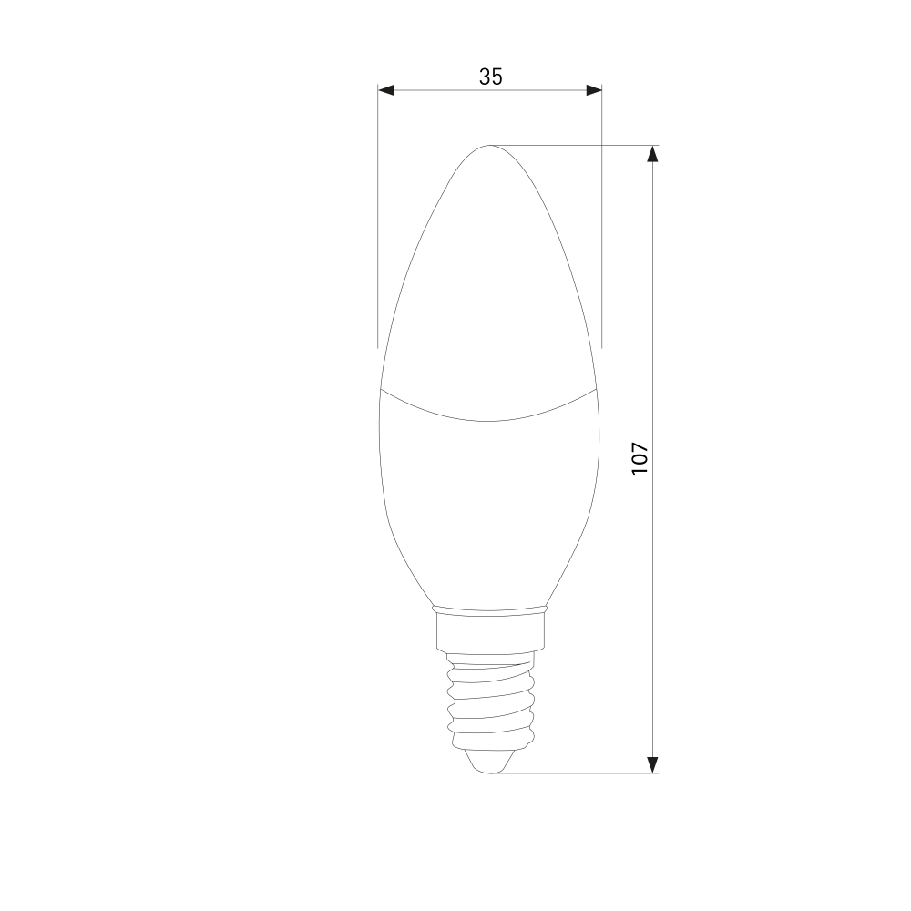 Светодиодная лампа "Свеча" Dimmable C35 7W 4200K E14 BLE1448
