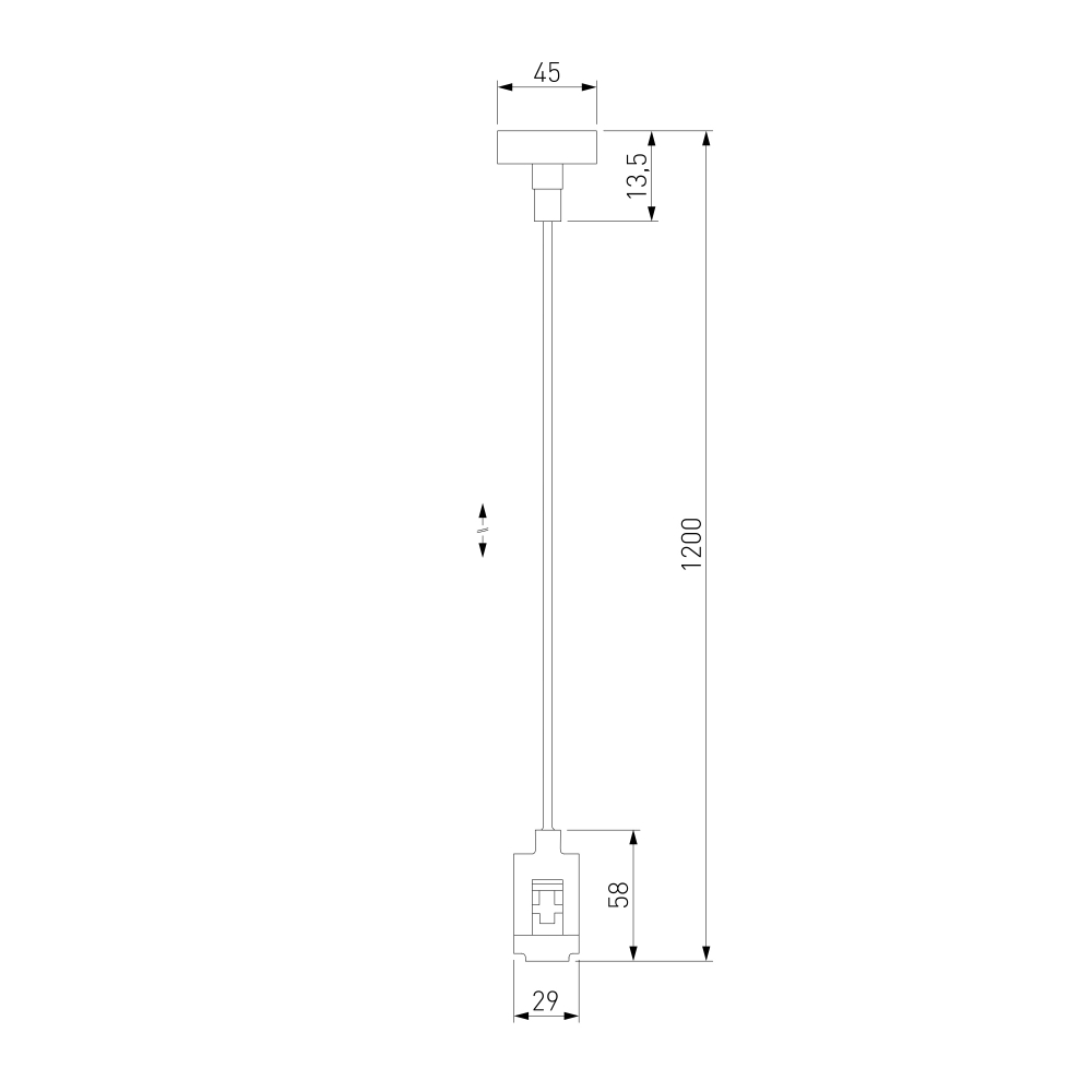 Esthetic Magnetic Подвесной комплект с вводом питания 1200 мм 85154/00