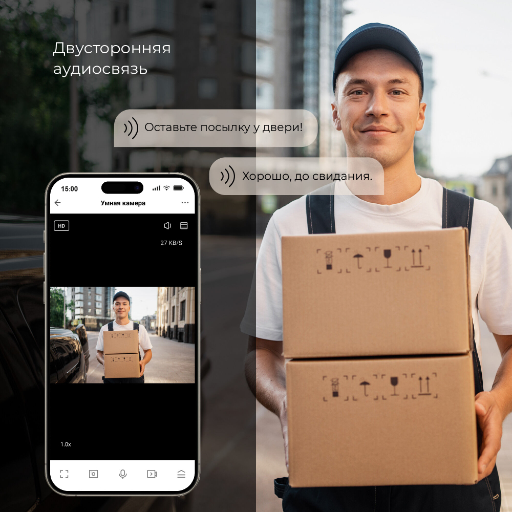 Умная видеокамера Elektrostandard Wi-Fi IP65 76500/01 белый