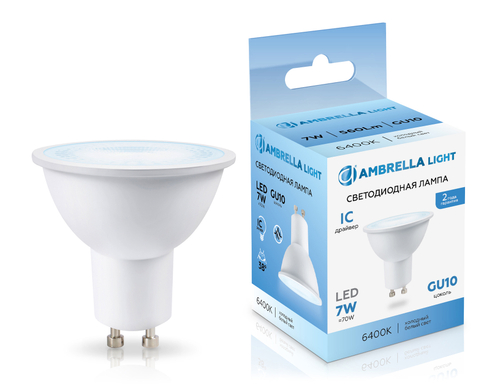 Купить 190716 LED MR16 7W IC GU10 6400K 175-265V 38°