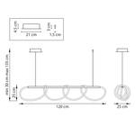 637093 Люстра CORINTO 45W LED 3170LM ЗОЛОТО 3000K IP20