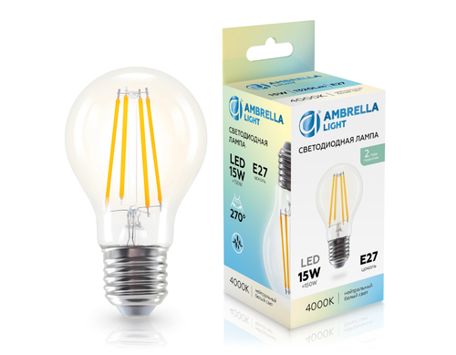 Купить 601514 Filament LED A60 15W E27 4000K 220-240V