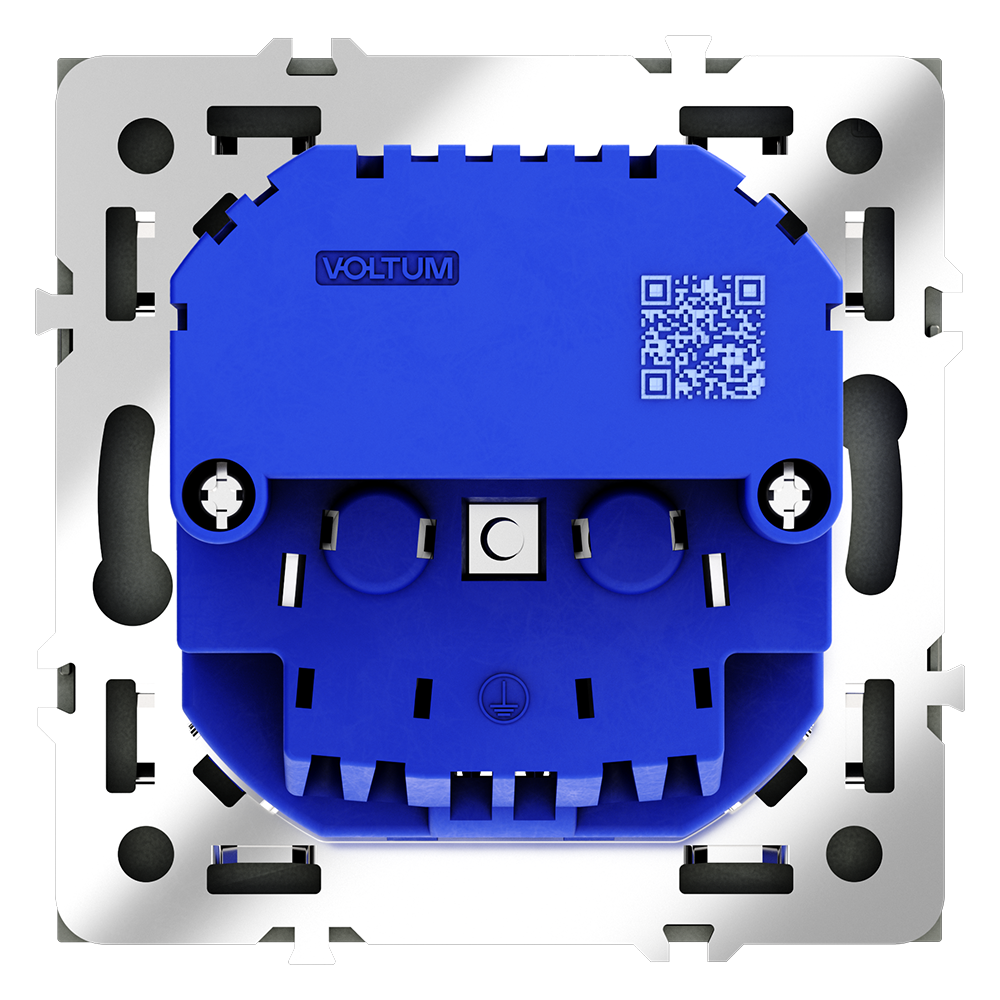 Розетка встраиваемая VOLTUM S70 с заземлением и защитными шторками, 16А, с USB, A+С, (титан)