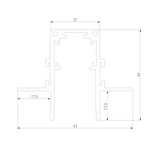 Slim Magnetic Шинопровод встраиваемый под ГКЛ 12,5мм белый (3м) 85208/00 85208/00