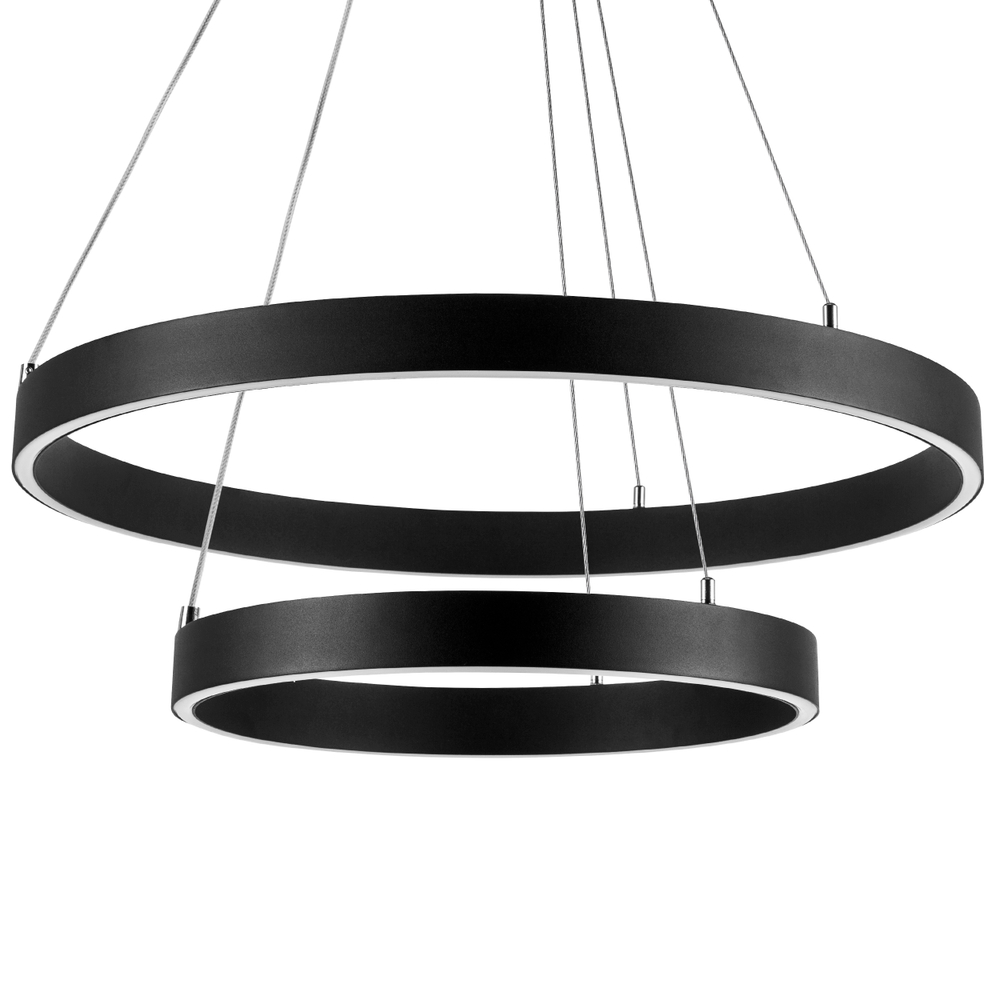 748117 Люстра SATURNO LED 60W 4400LM 70G ЧЕРНЫЙ 3000-6000K