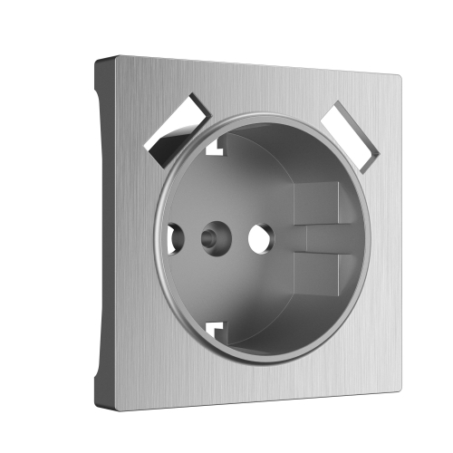 Купить Накладка для розетки USB (cеребряный рифленый) W1179509