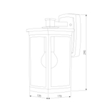 Настенный уличный светильник Lame D кофе IP33 GL 1006D
