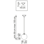 801010 Люстра SFERETTA LED 1х3W 145LM КОФЕЙНЫЙ/ПРОЗРАЧНЫЙ 3000K