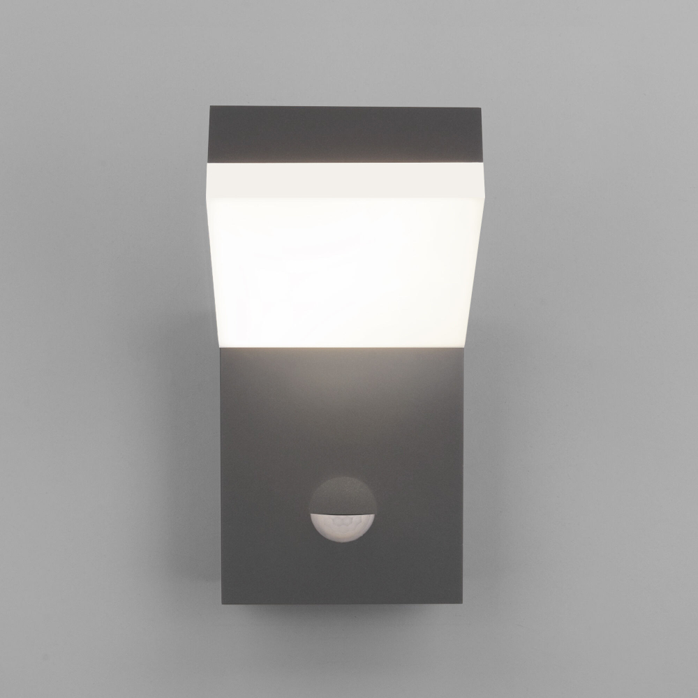 Уличный настенный светодиодный светильник Sensor IP54 с датчиком движения 1541 TECHNO LED серый