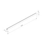 Mini Magnetic Шинопровод накладной Round черный 2м 85165/00