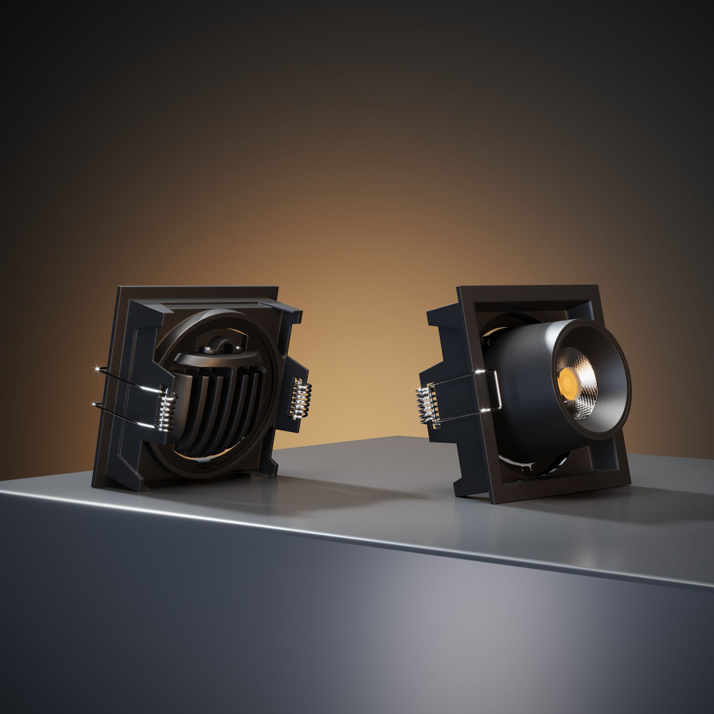 Потолочный светодиодный светильник поворотный Conner 8W 4000K чёрный 25087/LED