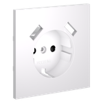 Накладка для розетки с заземлением и защитными шторками, с USB A+A, S70 (белый матовый)