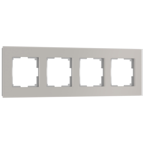 Купить Рамка из стекла на 4 поста Senso дымчатый soft-touch W0043117