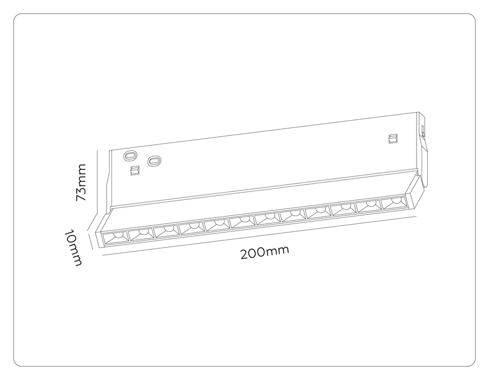 GL2359 WH белый IP20 9W 3CCT 3000-6000K 48V 38° 200*10*73