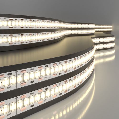 Купить Светодиодная лента 24 В 24 Вт/м 240 Led/м 2835 IP20, теплый белый 3300K, 5 м Лента светодиодная 24V 24W 240Led 2835 IP20 тёплый белый, 5м