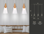 TR3669/3 BS/CL латунь/прозрачный E14/3 max 40W 590*120*850