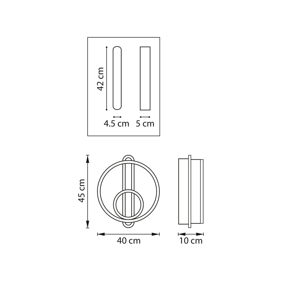 738667 Настенно-потолочный светильник UNDINE 60W LED 2666LM ЧЕРНЫЙ 3000-6000K