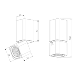 Светильник потолочный поворотный светодиодный Cubus 10W 4000K белый 25043/LED