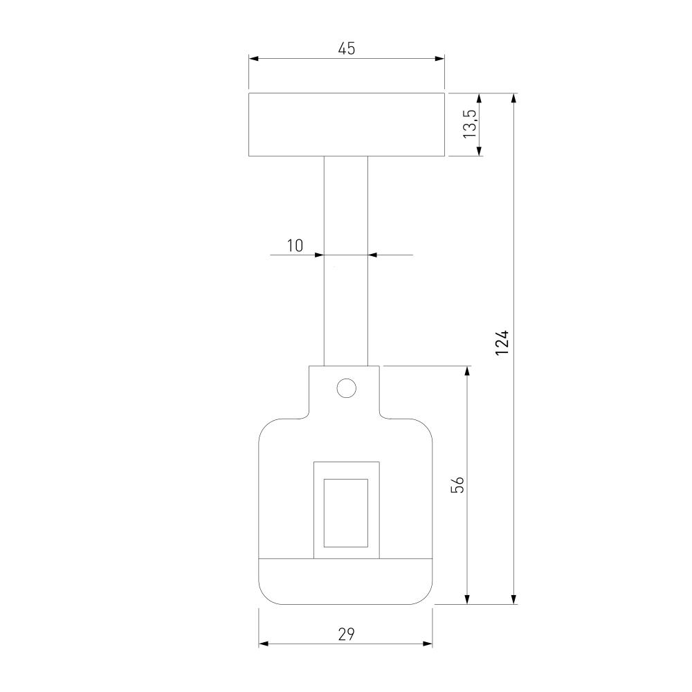 Esthetic Magnetic Декоративная стойка с коннектором 124 мм 85145/00