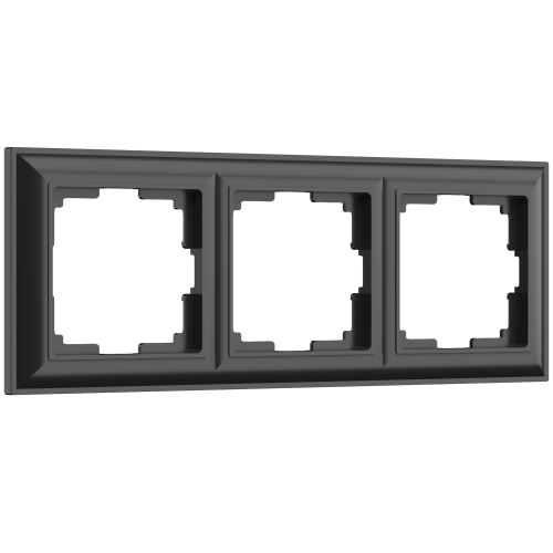 Купить Рамка из поликарбоната на 3 поста Fiore черный W0032208