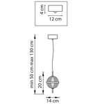 738023 Люстра ACRILE 7W LED 793LM 120G ЗОЛОТО 3000K